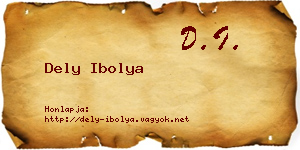 Dely Ibolya névjegykártya